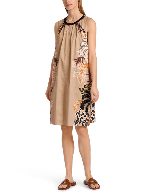 Marc Cain Sleeveless A-Line Dress with Placed Print