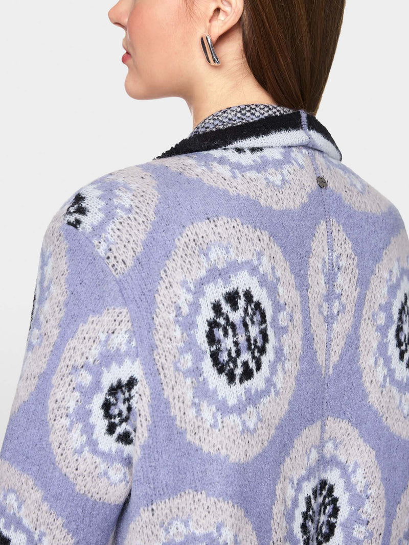 Marc Cain Knitted Coat with Waterfall Collar