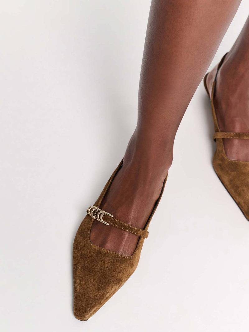 Dorothee Schumacher Suede Sensation Slingback Flat