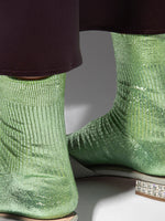 Maria La Rosa Ribbed Laminated Socks