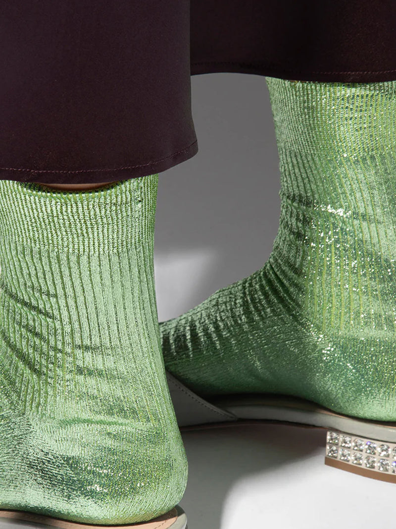 Maria La Rosa Ribbed Laminated Socks