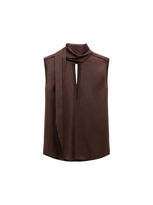 Dorothee Schumacher Sense of Shine Top with Scarf Detail