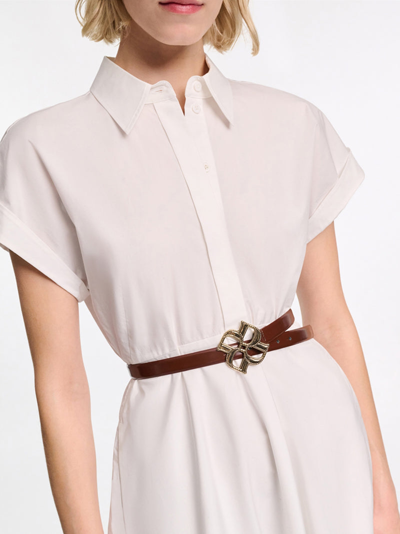 Dorothee Schumacher Subtle Shine D Rose Buckle Belt