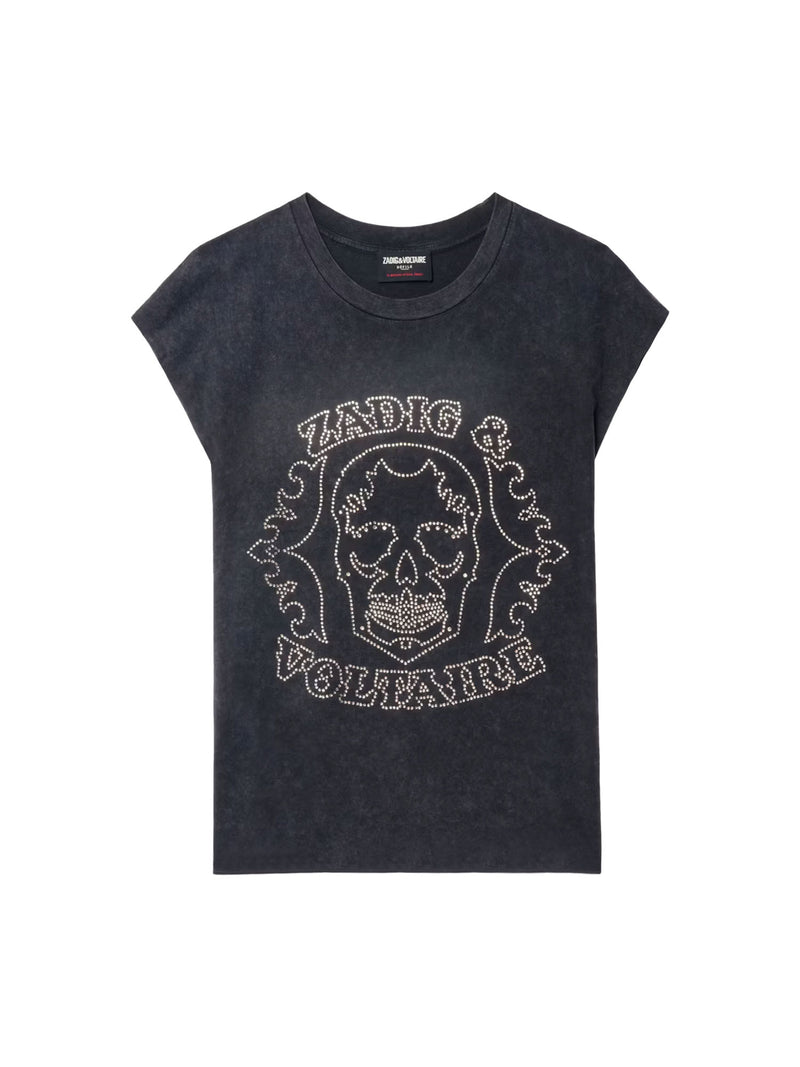 Zadig &amp; Voltaire Cloe Skull Strass Tank Top