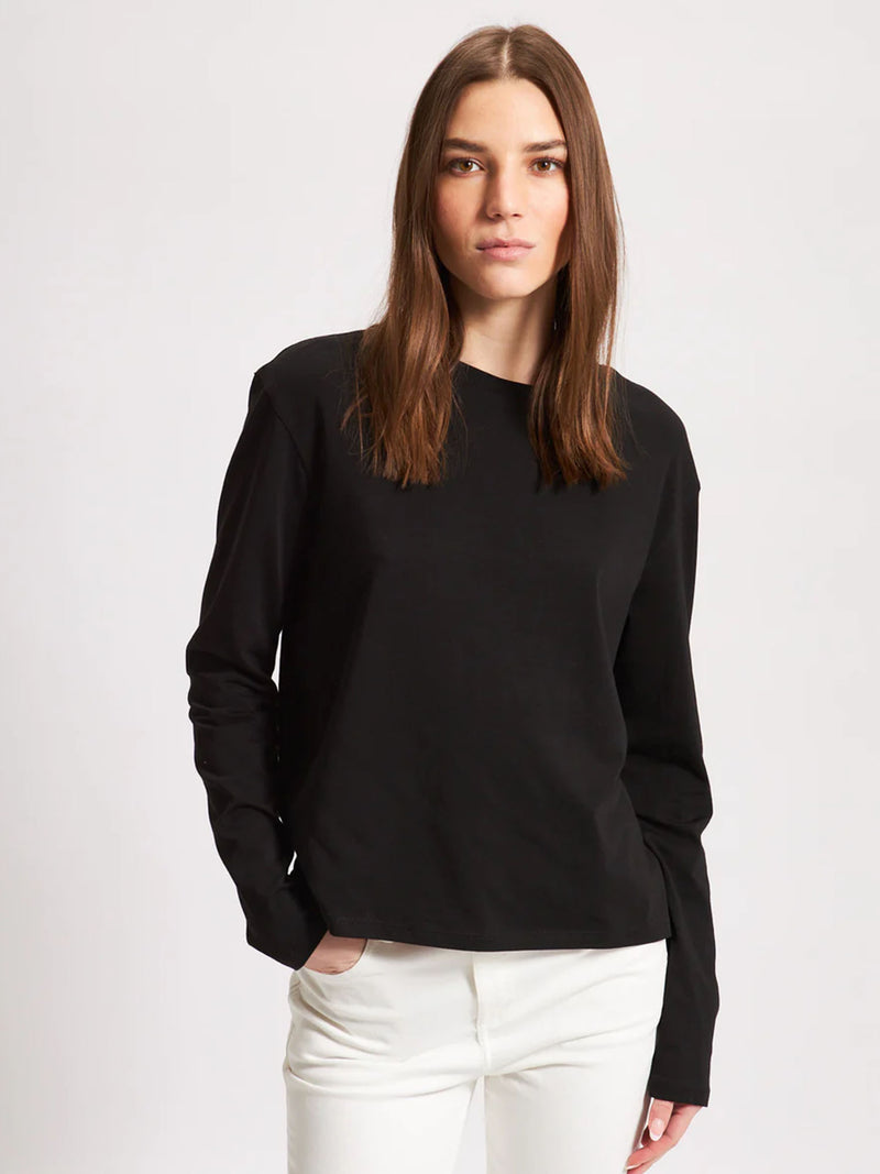 Patrick Assaraf Long Sleeve Iconic Boyfriend Crew