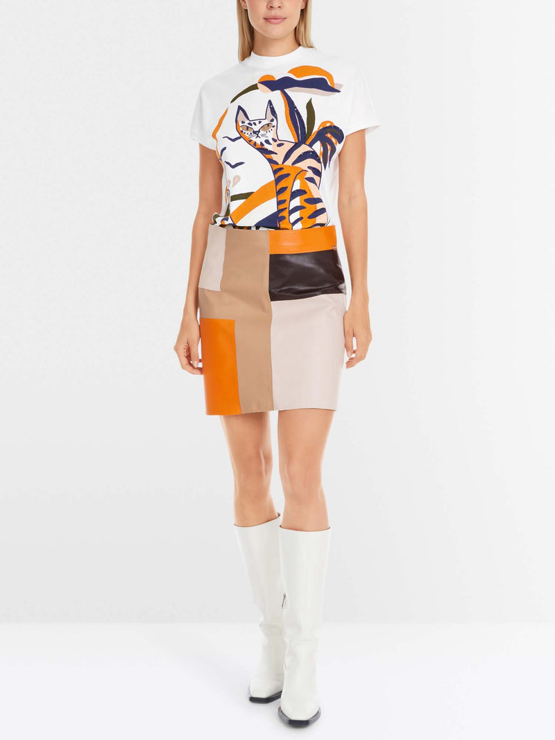 Marc Cain Nappa Leather Mini Skirt