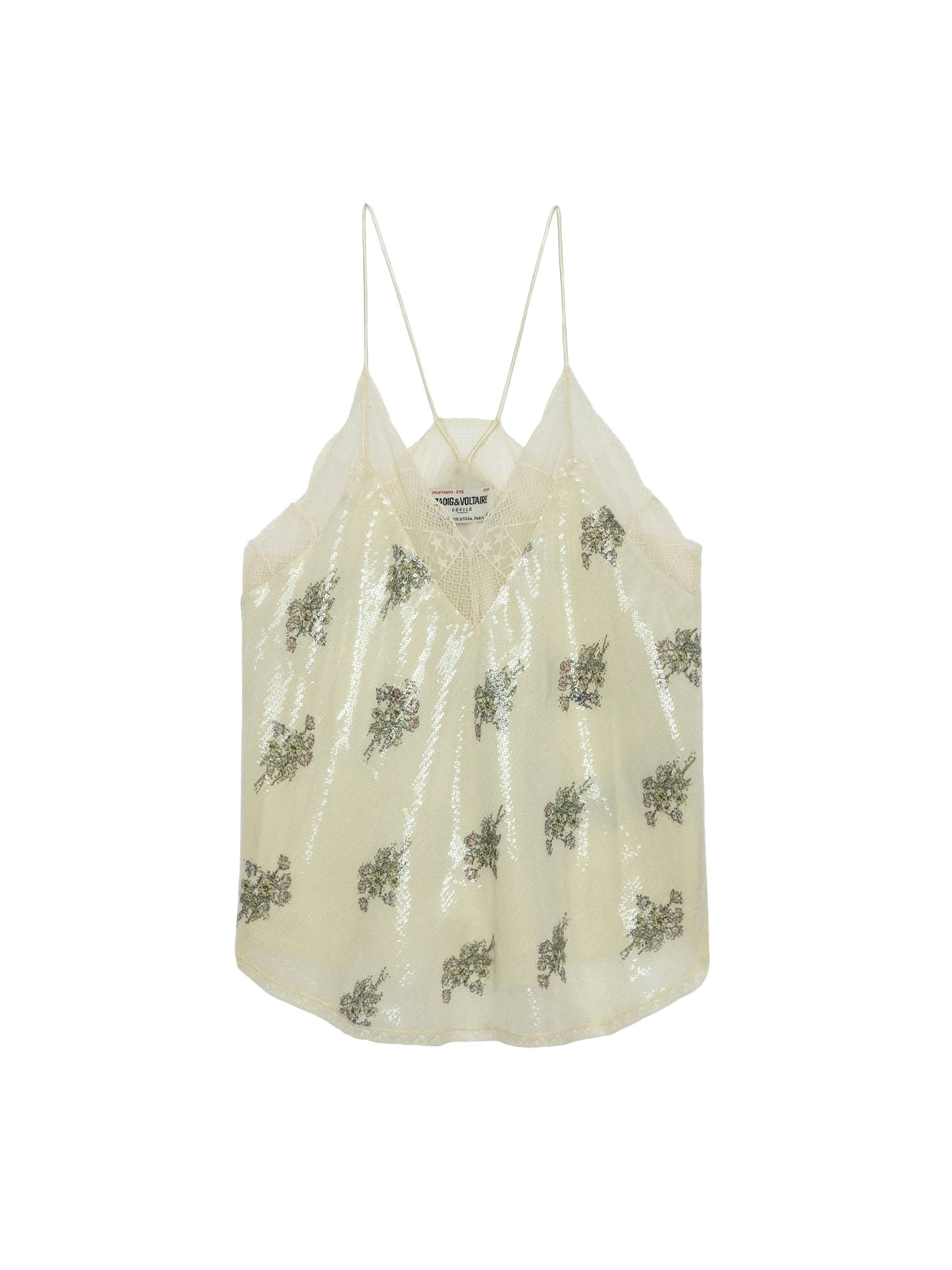 Zadig & Voltaire Christy Sequin Flowers Camisole