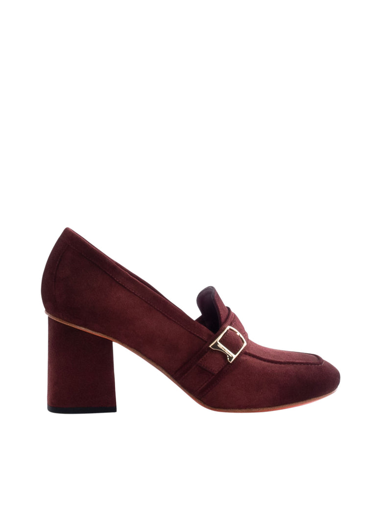 Santoni Claudette 75 Suede Block Heel