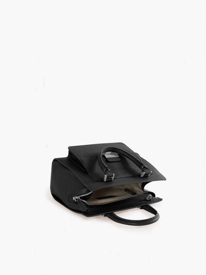 Cinzia Rocca Leather Structured Bag with Metal Closure