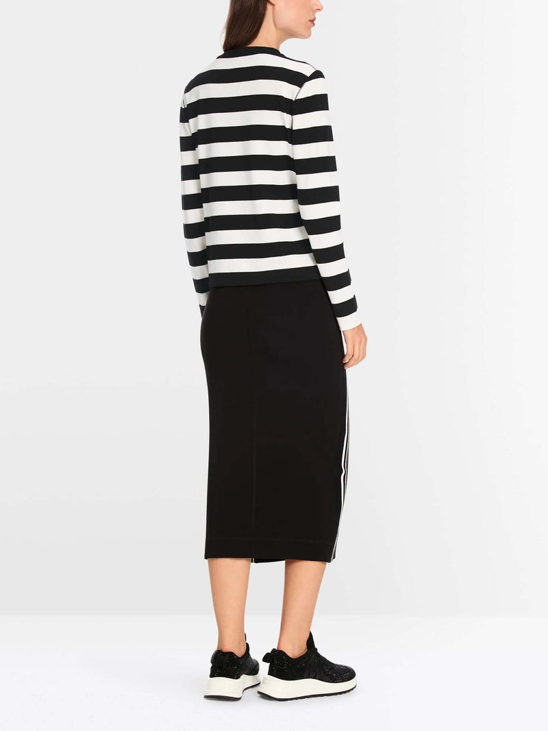 Marc Cain Additions "Rethink Together" Striped Cardigan