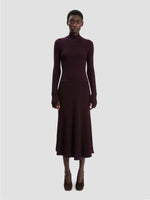 Victoria Beckham Ribbed Midi Skirt