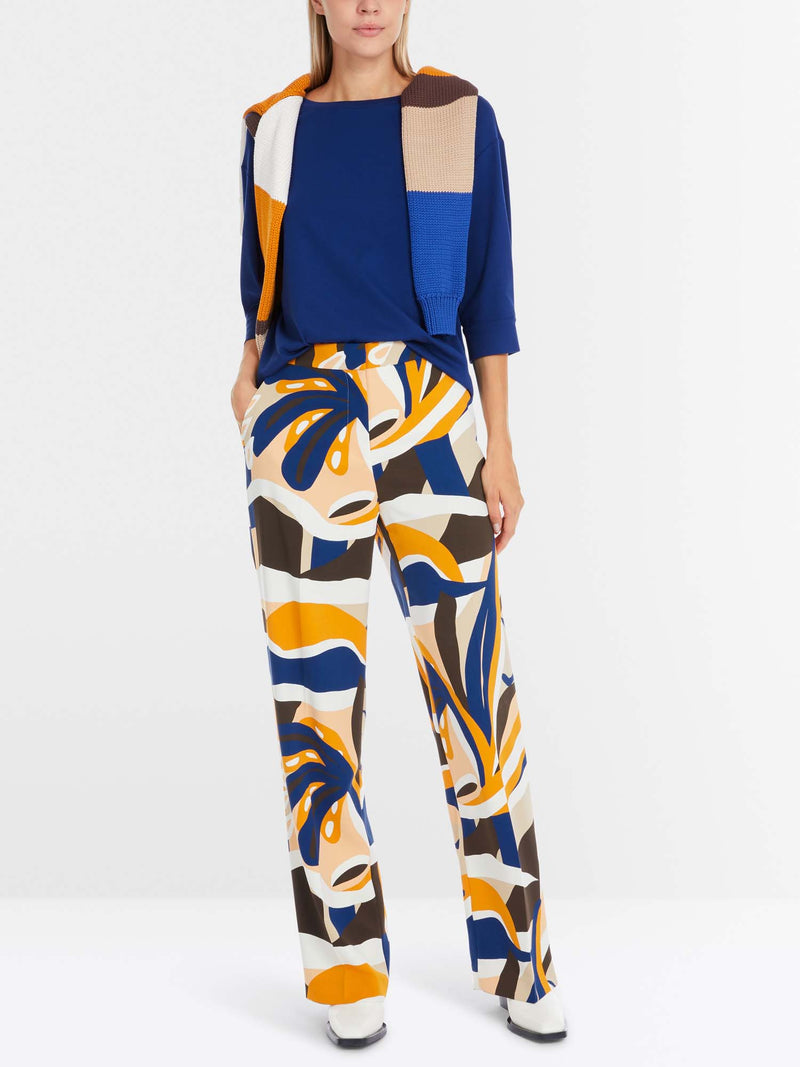 Marc Cain Relaxed T-shirt with Mid-Length Sleeves