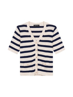 Repeat Rib Knit Striped Cardigan