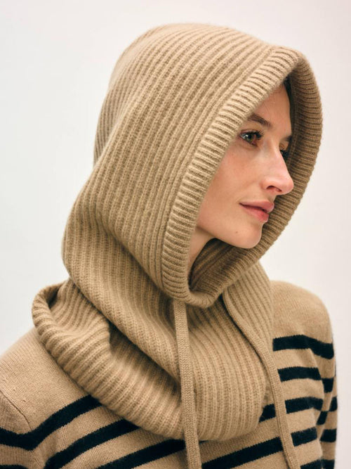 White + Warren Cashmere Ribbed Balaclava