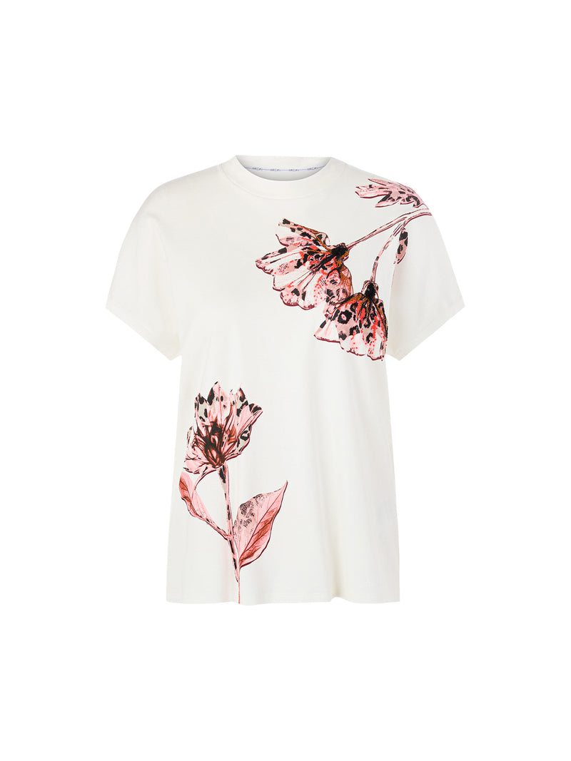 Marc Cain Floral T-shirt with Pearl Details