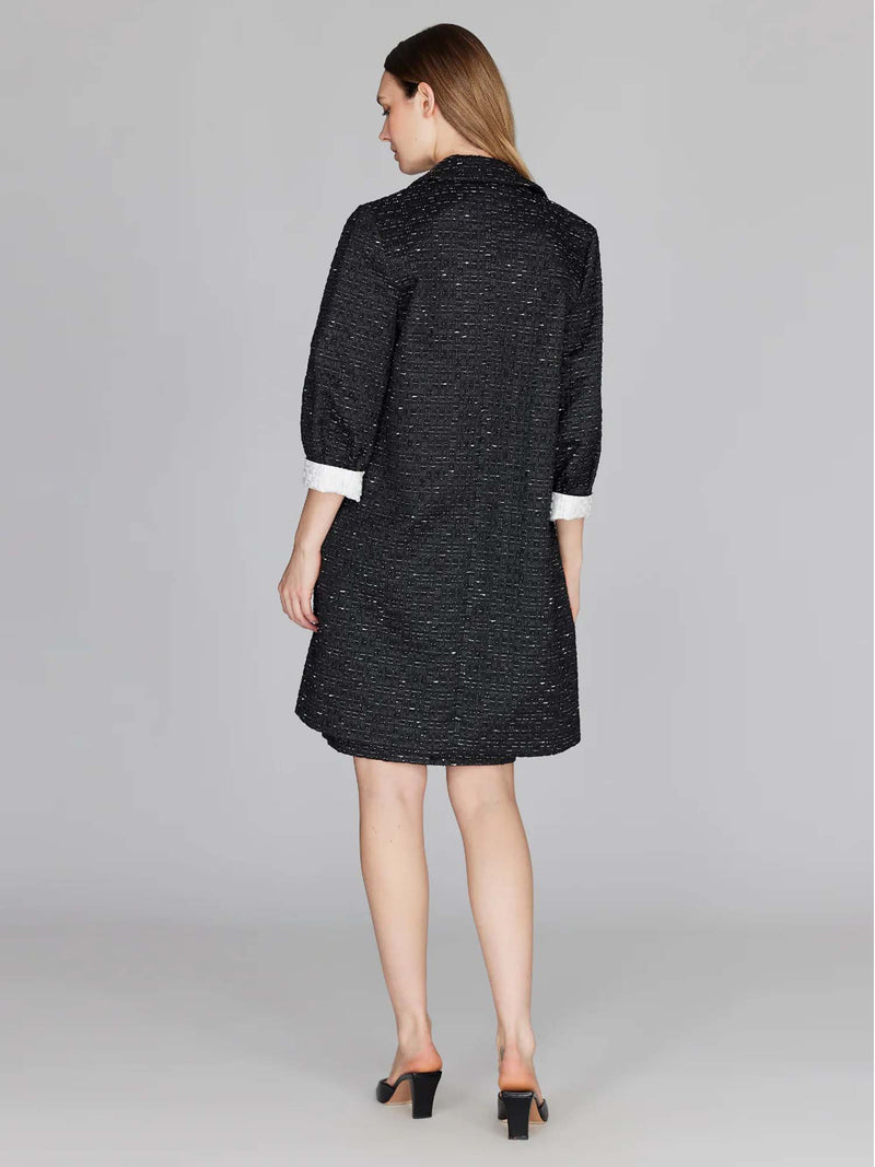 Mi Jong Lee Metallic Tweed Oversized Jacket