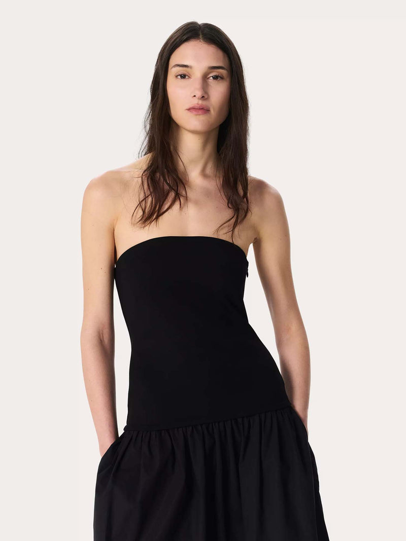 Rag &amp; Bone Irina Mixed Media Strapless Dress