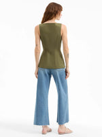 Veronica Beard Avalina Button-Up Vest