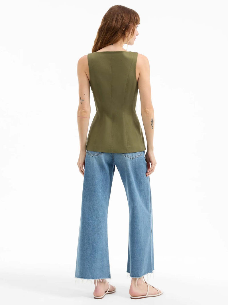 Veronica Beard Avalina Button-Up Vest