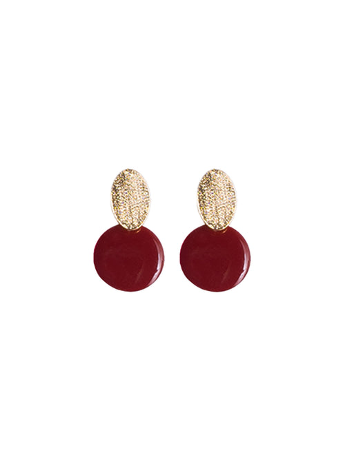 Terrena Gold Brushed Plated Earrings