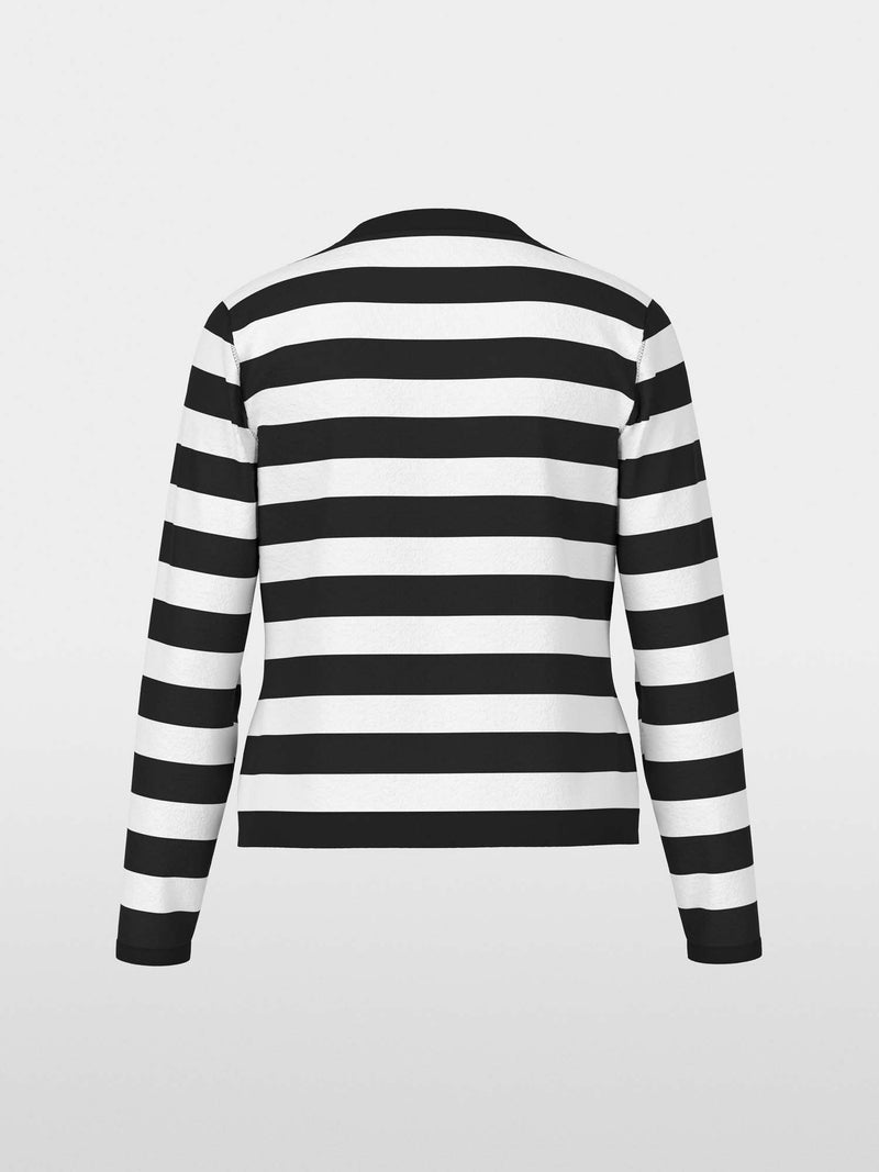 Marc Cain Additions "Rethink Together" Striped Cardigan
