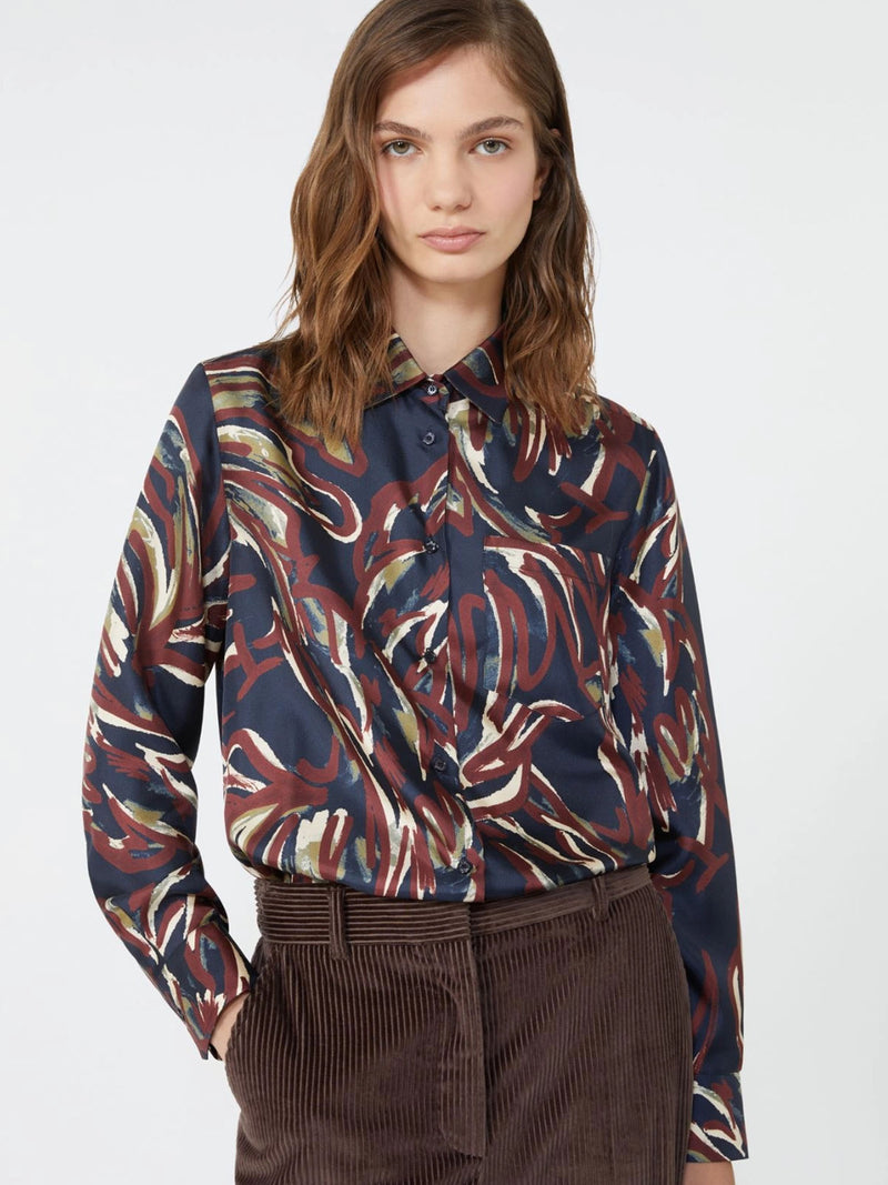 Max Mara Weekend Rive Silk Collared Blouse