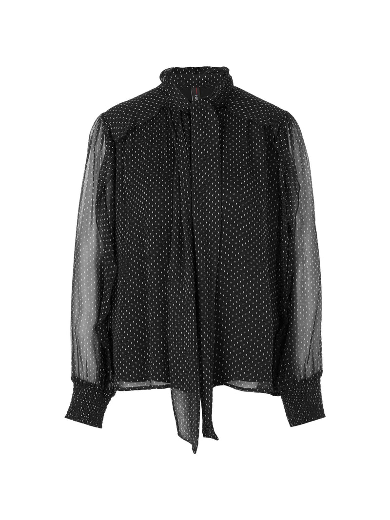 Marc Cain Casually Wide Bow-Tie Blouse