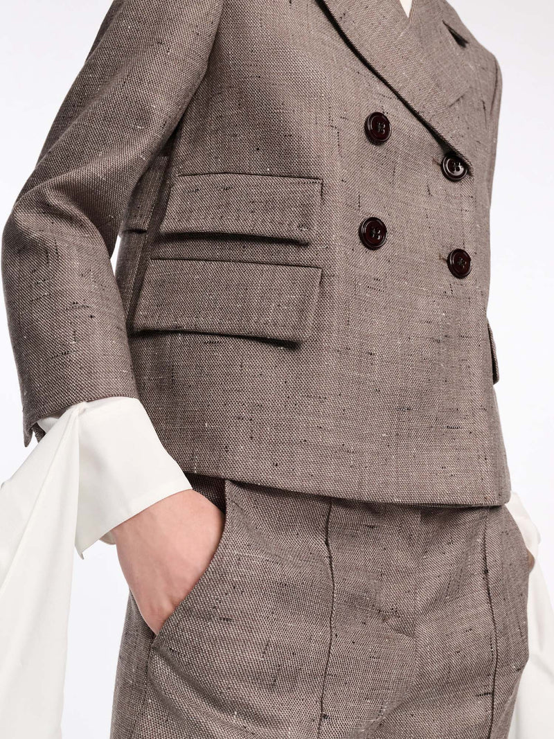 Dorothee Schumacher Casual Attraction Double Breasted Boxy Jacket