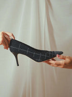 Arteana Perla 75 Tweed Pump with Pearl Embellishment