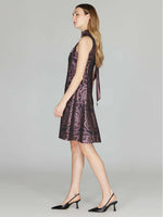 Mi Jong Lee Rose Dot Jacquard Short Dress
