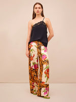 Erika Cavalleni Printed Silk Trousers