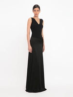 Victoria Beckham Rib Detail V-neck Tank