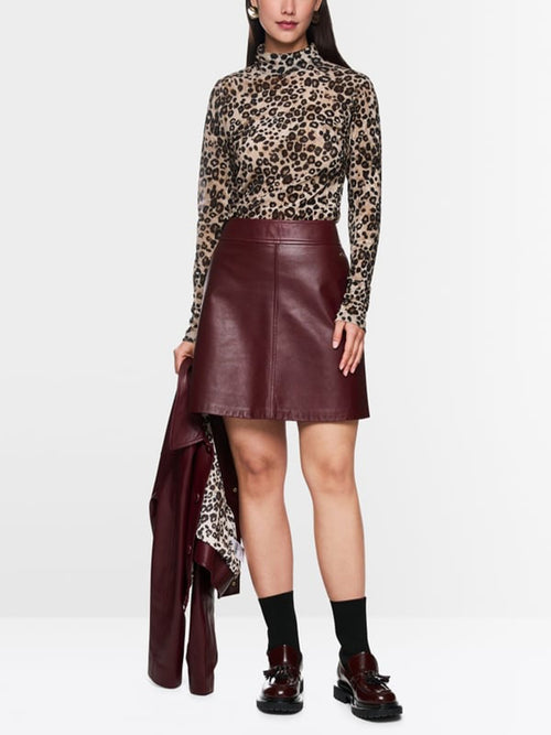 Marc Cain Leather Mini Skirt