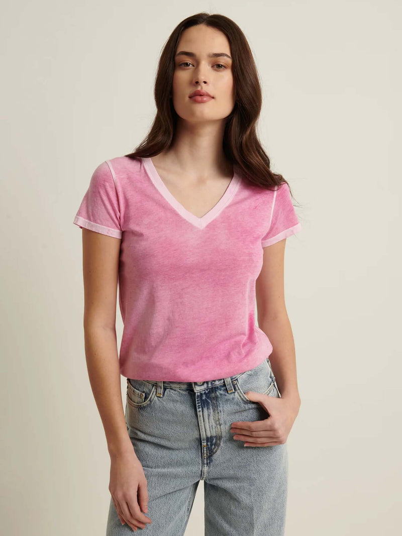 Patrick Assaraf Classic Reverse Spray V-neck T-shirt