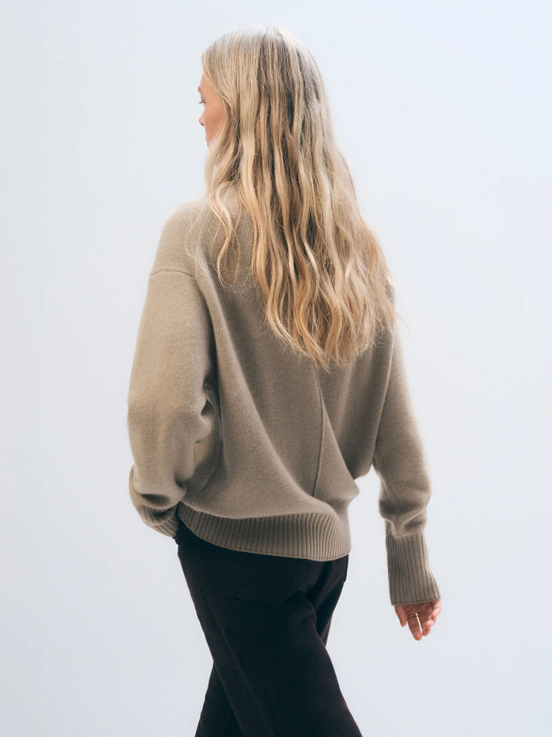 White + Warren Cashmere Oversized Standneck
