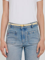 Victoria Beckham Micro Frame Belt in Grained Leather