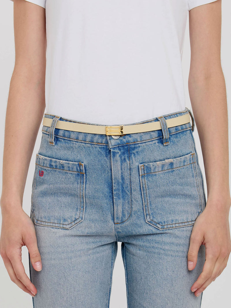 Victoria Beckham Micro Frame Belt in Grained Leather