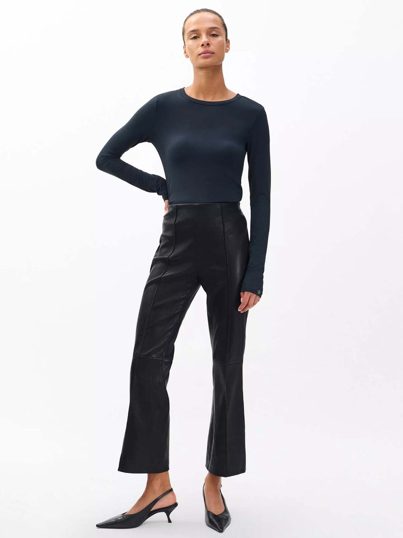 Rag &amp; Bone Irina Leather Kick Flare Pant