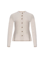 White + Warren Peplum Cardigan