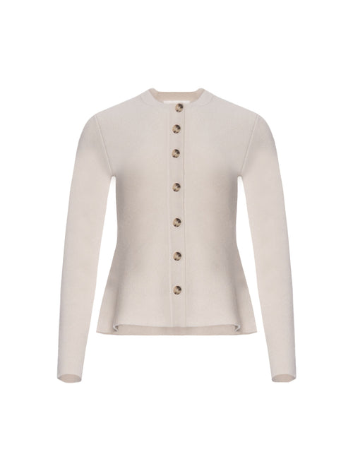 White + Warren Peplum Cardigan