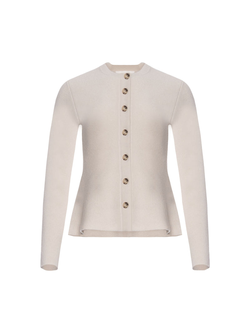 White + Warren Peplum Cardigan
