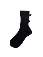 Maria La Rosa Ribbed Velvet Bow Socks