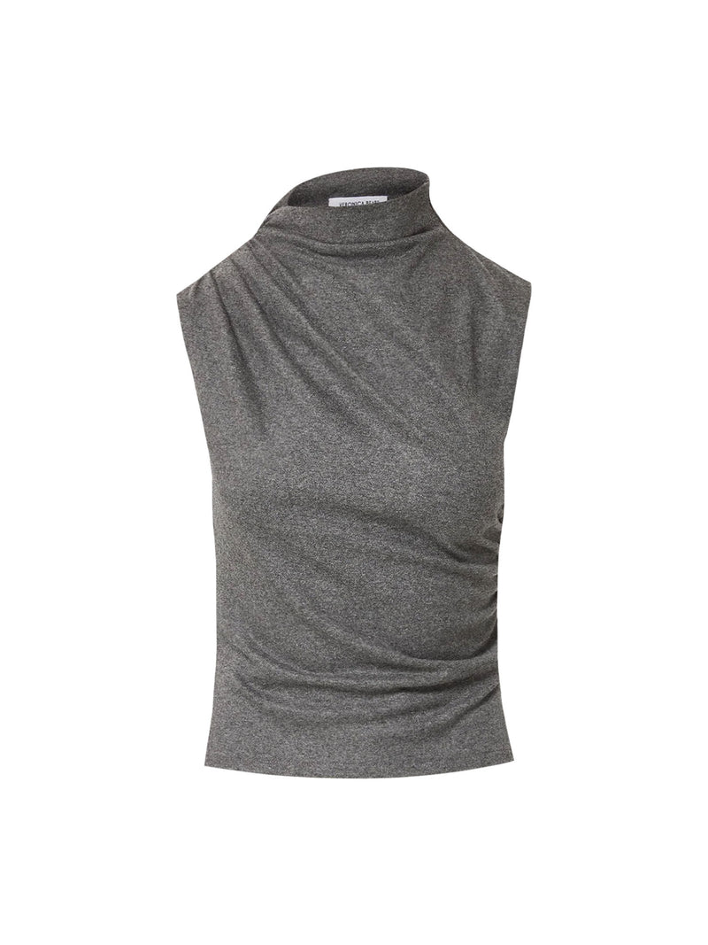 Veronica Beard Mylie Mock-Neck Tank Top