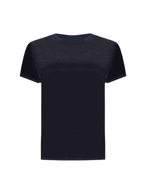 Patrick Assaraf Silk Satin Short Sleeve Tee