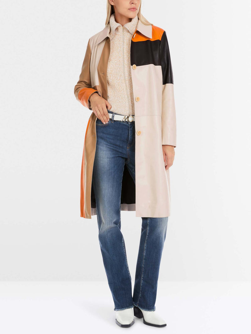 Marc Cain Patch Nappa Leather Coat