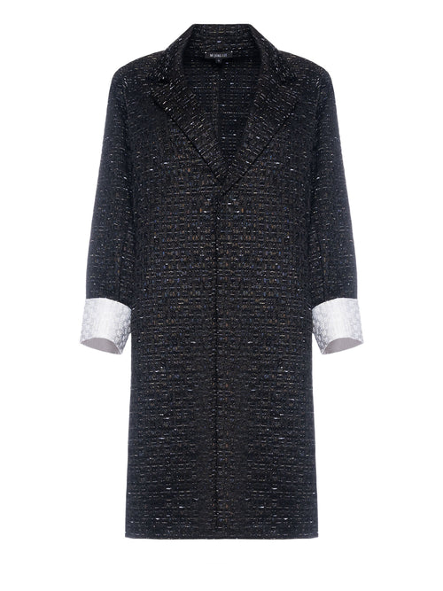 Mi Jong Lee Metallic Tweed Oversized Jacket