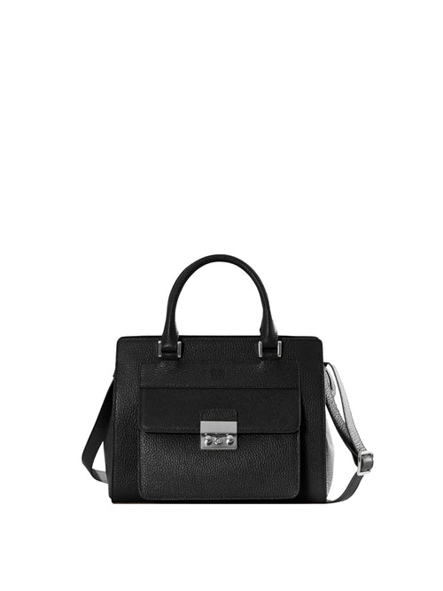 Cinzia Rocca Leather Structured Bag with Metal Closure