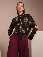 Marc Cain Classic Blouse with Floral Print