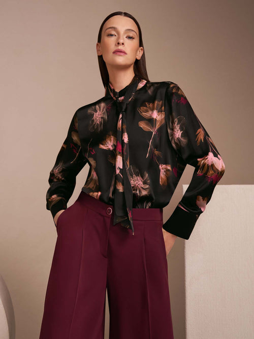 Marc Cain Classic Blouse with Floral Print