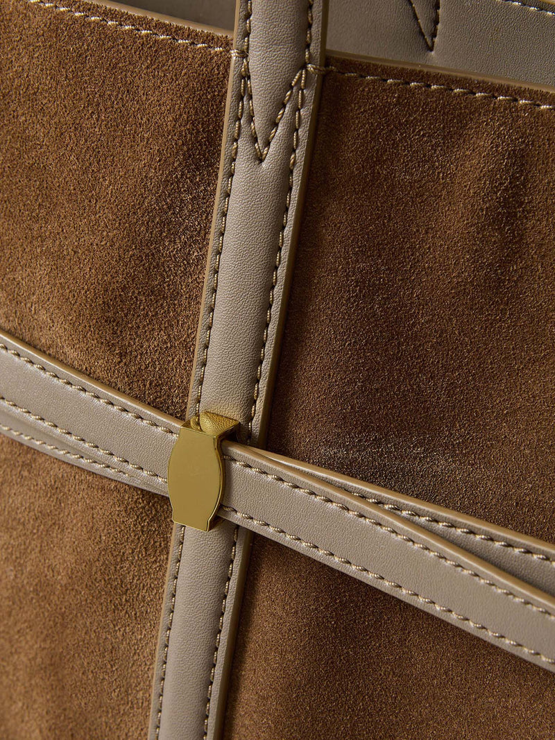 Veronica Beard Suede Lasso Bag